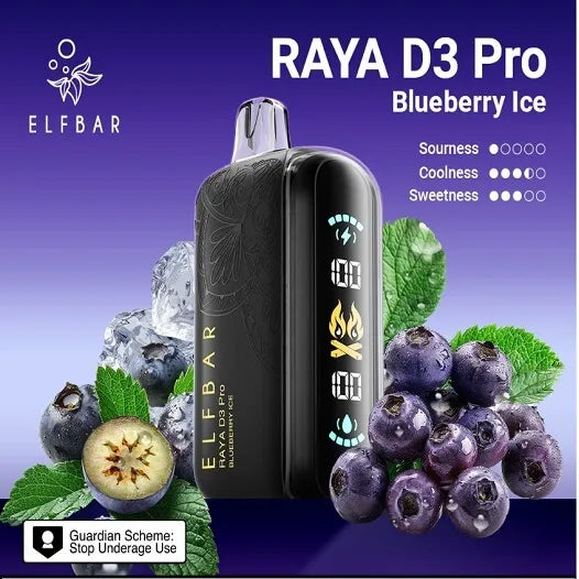 Elf Bar Raya D3 Pro 30K – Blueberry Ice - Vape Shop Ahmedabad Vapeshopahmedabad
