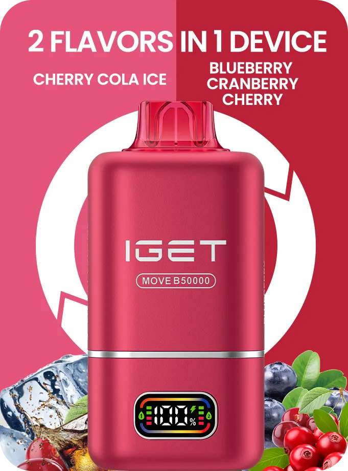 IGET MOVE B50000 (50k Puffs – 2 Flavours in 1 device) - Vape Shop Ahmedabad Vapeshopahmedabad