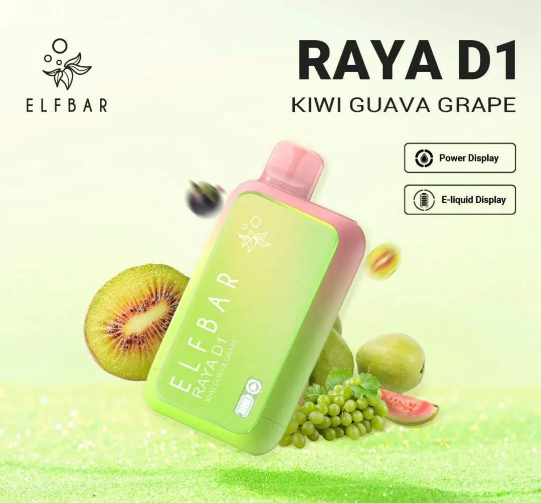 ELF BAR RAYA D1 – Kiwi Guava Grape - Vape Shop Ahmedabad Vapeshopahmedabad