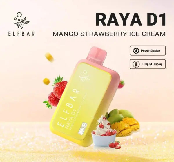 ELF BAR RAYA D1 – Mango Strawberry Ice Cream | Vape Shop Ahmedabad Vape Shop ahmedabad