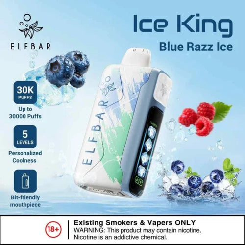 Elf Bar Ice King – Blue Razz Ice – 30K - Vape Shop Ahmedabad Vapeshopahmedabad