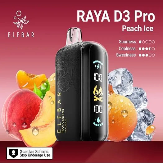 Elf bar Raya d3 pro -30k Peach ice - Vape Shop Ahmedabad Vapeshopahmedabad
