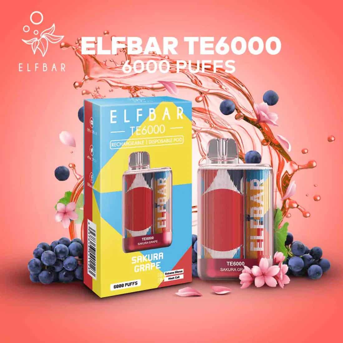 ELF BAR TE6000 – Sakura Grape (6000 Puffs) | Vape Shop Ahmedabad Vape Shop ahmedabad