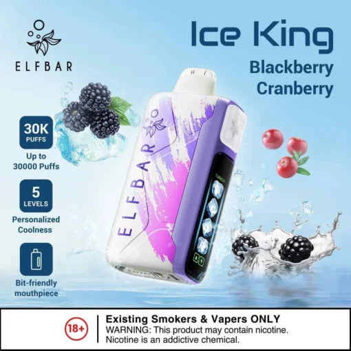 Elf Bar Ice King – Blackberry Cranberry – 30K - Vape Shop Ahmedabad Vapeshopahmedabad