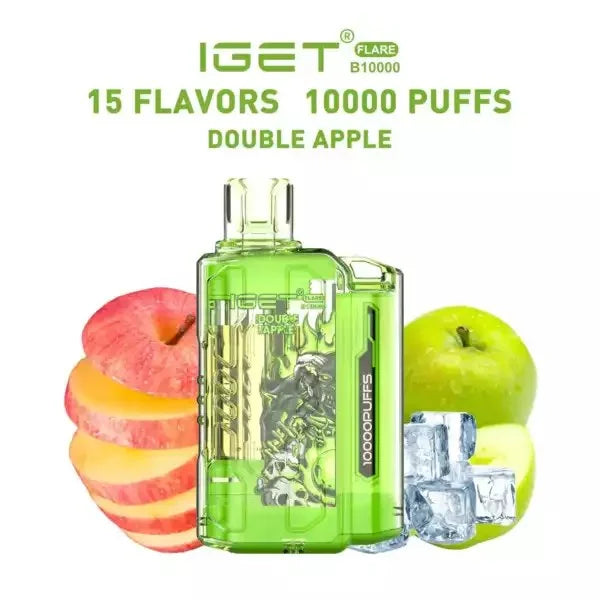 IGET FLARE B10000 – Double Apple - Vape Shop Ahmedabad Vapeshopahmedabad
