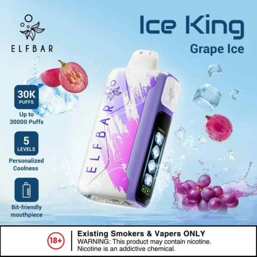 Elf Bar Ice King – Grape Ice – 30K - Vape Shop Ahmedabad Vapeshopahmedabad