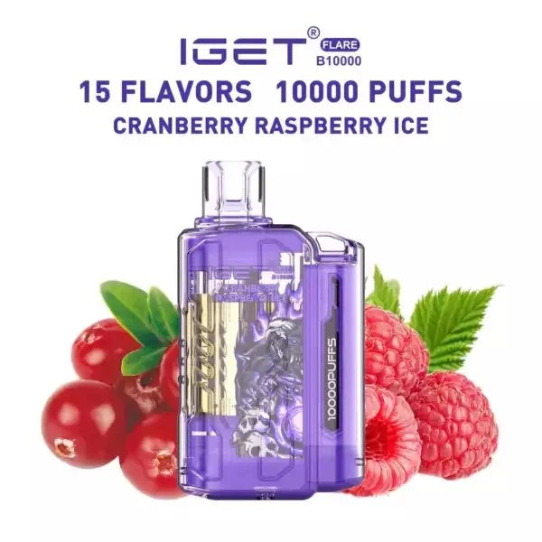 IGET FLARE B10000 – Cranberry Raspberry ice - Vape Shop Ahmedabad Vapeshopahmedabad