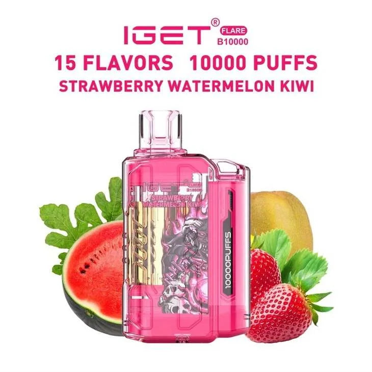IGET FLARE B10000 – Strawberry Watermelon Kiwi - Vape Shop Ahmedabad Vapeshopahmedabad